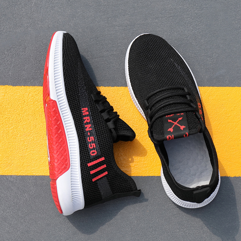 2025春季夏季新款男鞋网面透气休闲鞋青少年运动鞋飞织鞋男鞋批发详情76