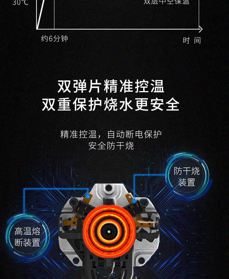 Konka water kettle, household real-time temperature display electric kettle, stainless steel insulated integrated electric kettle, hotel water kettle pic 7