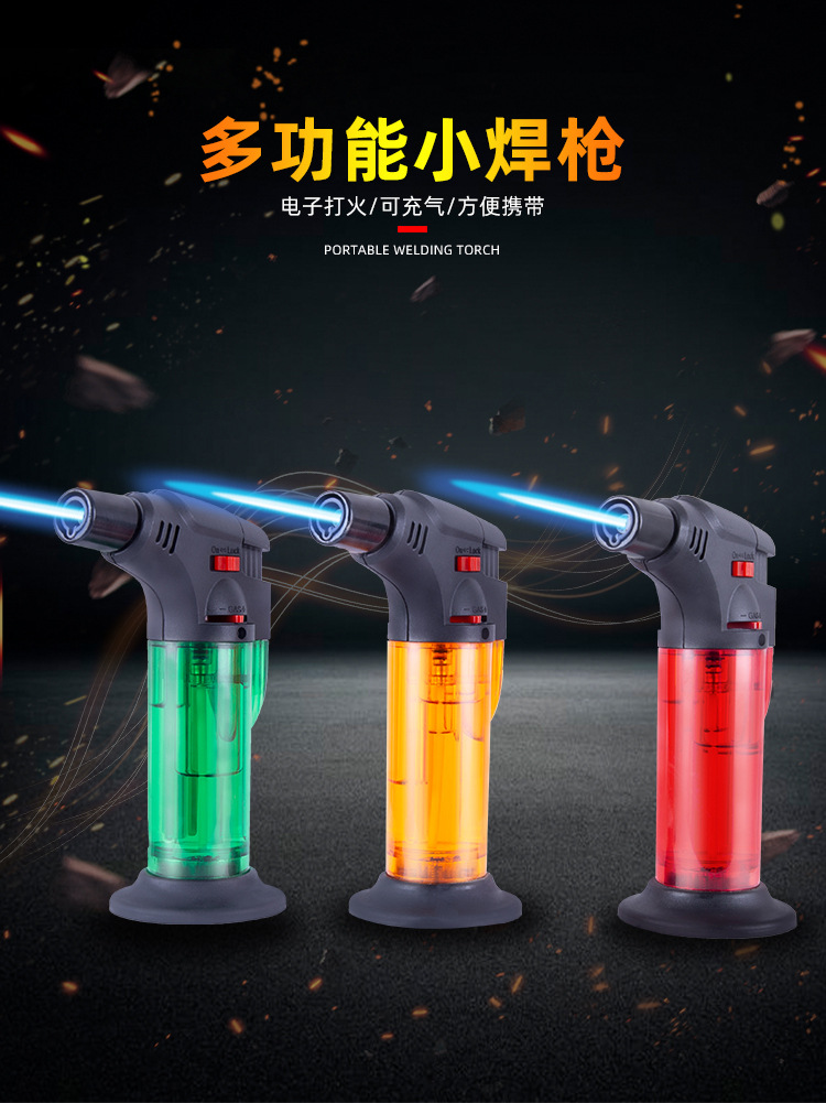 创意防风艾灸打火机点雪茄艾条户外烧烤烘焙喷枪充气防风点火器详情3