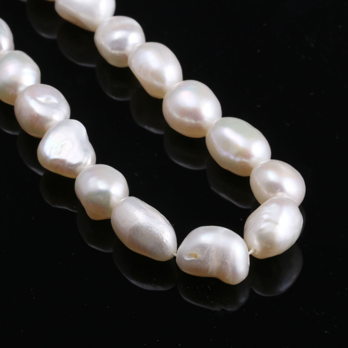 DIY necklace and bracelet accessories made of 9-10mm irregular natural freshwater pearl beads pic 7