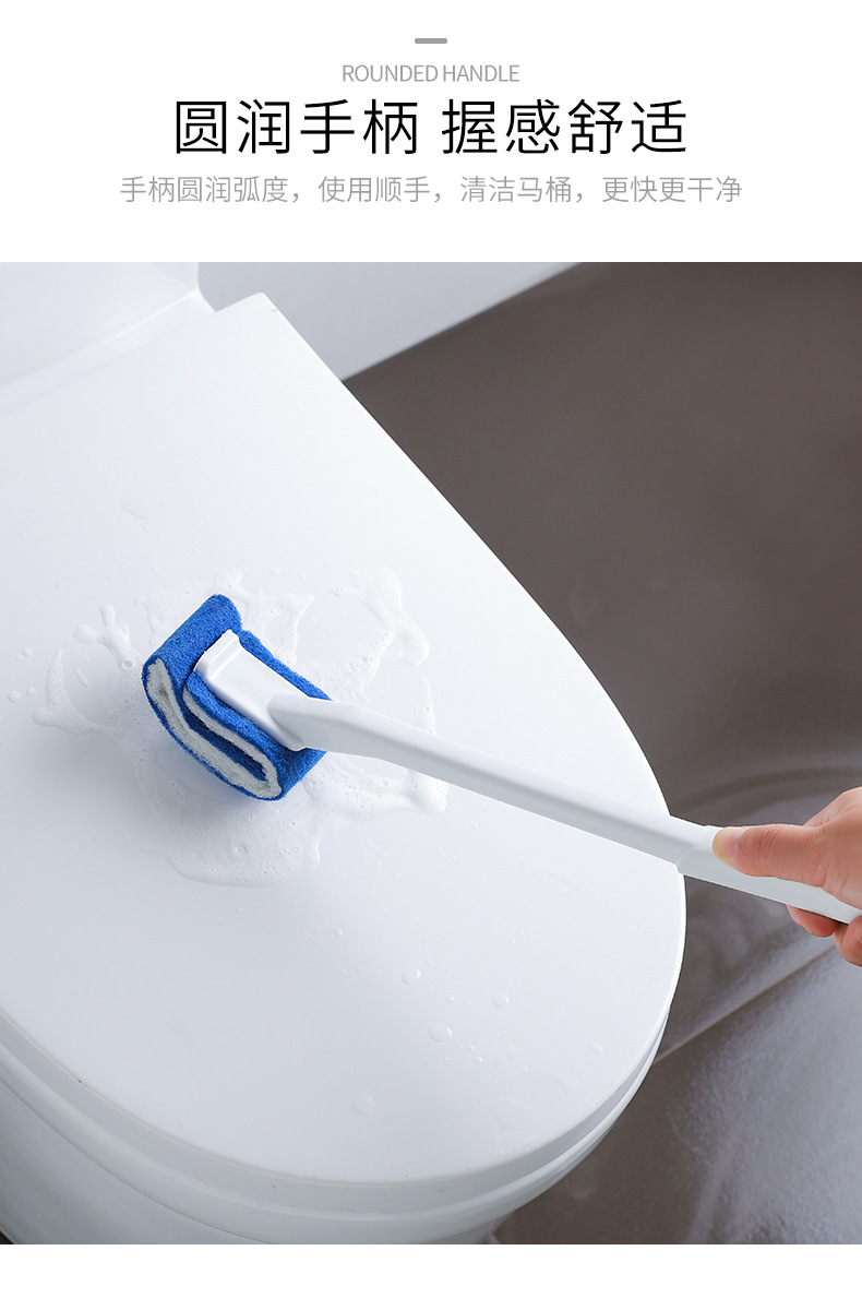 No-rinse toilet brush, no dead corners, soft-bristled creative toilet brush, bathroom cleaning brush, toilet brush set pic 7