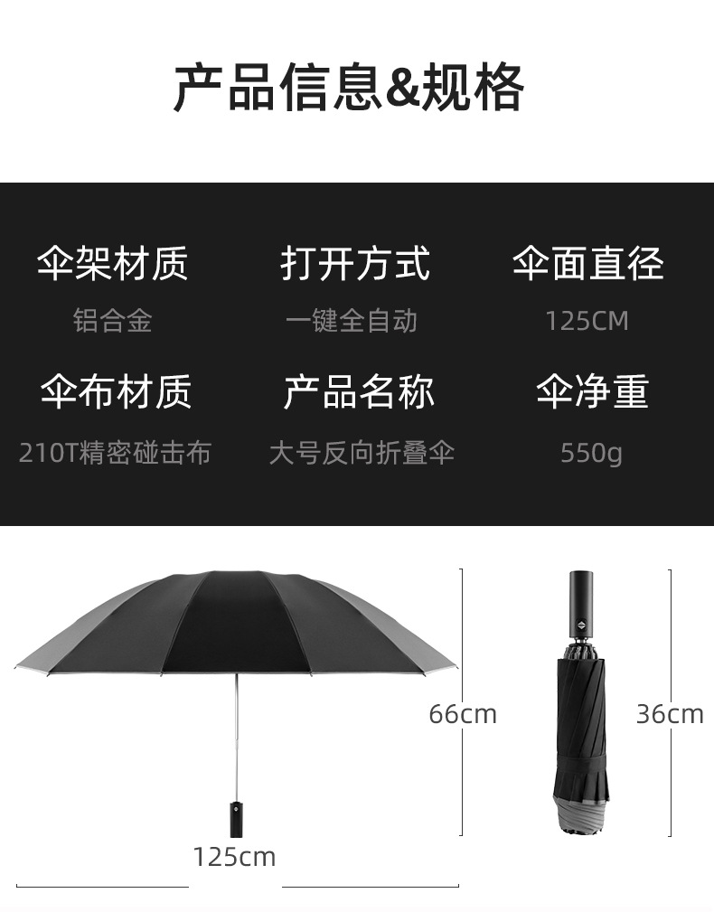 雨伞折叠伞高级感批发伞折叠自动伞大雨伞男士伞超大广告伞遮阳伞详情19