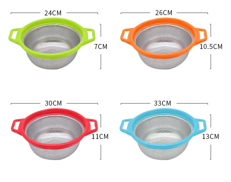 不锈钢密孔淘米篮洗米筛子沥水篮家用果盘洗菜篮子厨房整理漏盆详情19