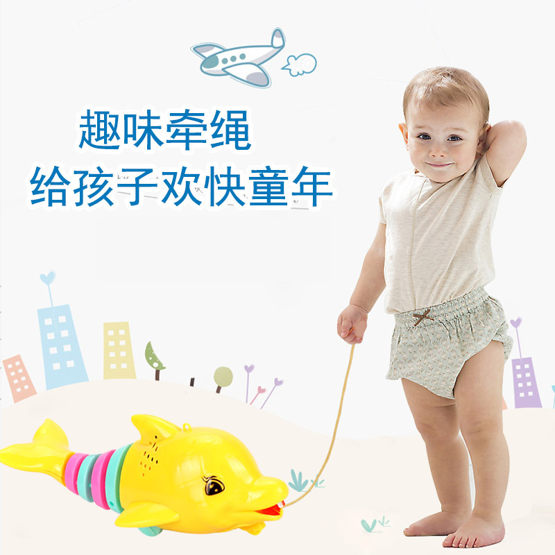 Colorful plastic dolphin toys, tail-swinging little dolphin rings, bead-stringing, matching, educational toys, DIY bead-building, suitable for primary school students pic 16