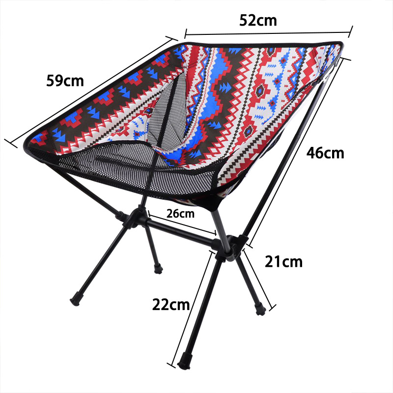 Cross-border outdoor moon chair, camping folding chair, portable leisure backrest chair, ultra-light aluminum alloy folding chair pic 24