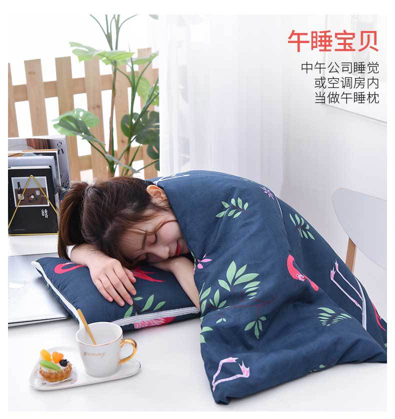 Dual-purpose pillow and quilt, spring and summer office nap pillow, gift cushion, folding multi-functional air conditioner quilt pic 12