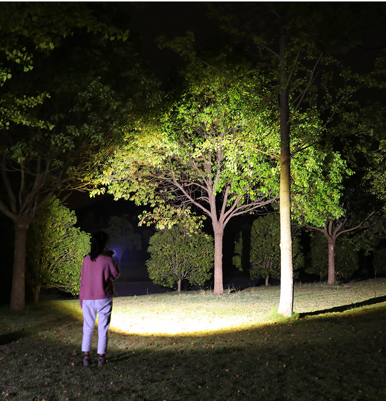 LED high-intensity flashlight, household emergency retractable mini zoom long-range flashlight, outdoor wild fishing and mountain climbing rechargeable flashlight pic 14