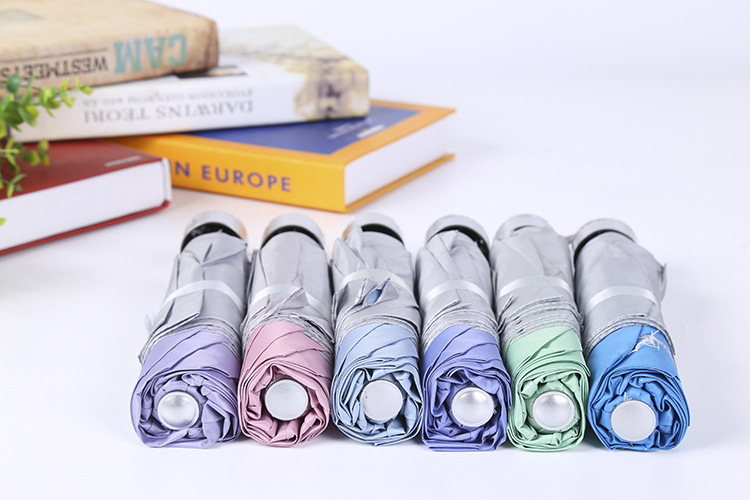 厂家批发创意三折倒杆银胶伞晴雨两用礼品雨伞广告伞可做logo详情3