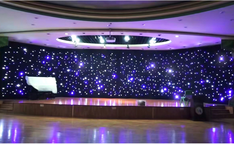 Led星空幕布婚庆背景 星空布 星光布 婚礼演出舞台背景幕布详情12
