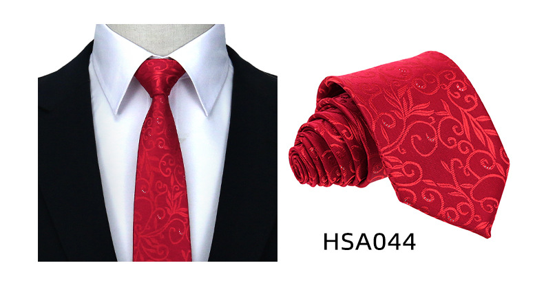 男士高级商务领带制服西装休闲7.5cm宽涤丝婚礼伴郎手打格子领带详情12