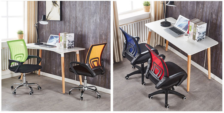 Staff office chairs, office height-adjustable and rotatable computer chairs for employees, bow-shaped mesh fabric, simple boss meeting chairs pic 20