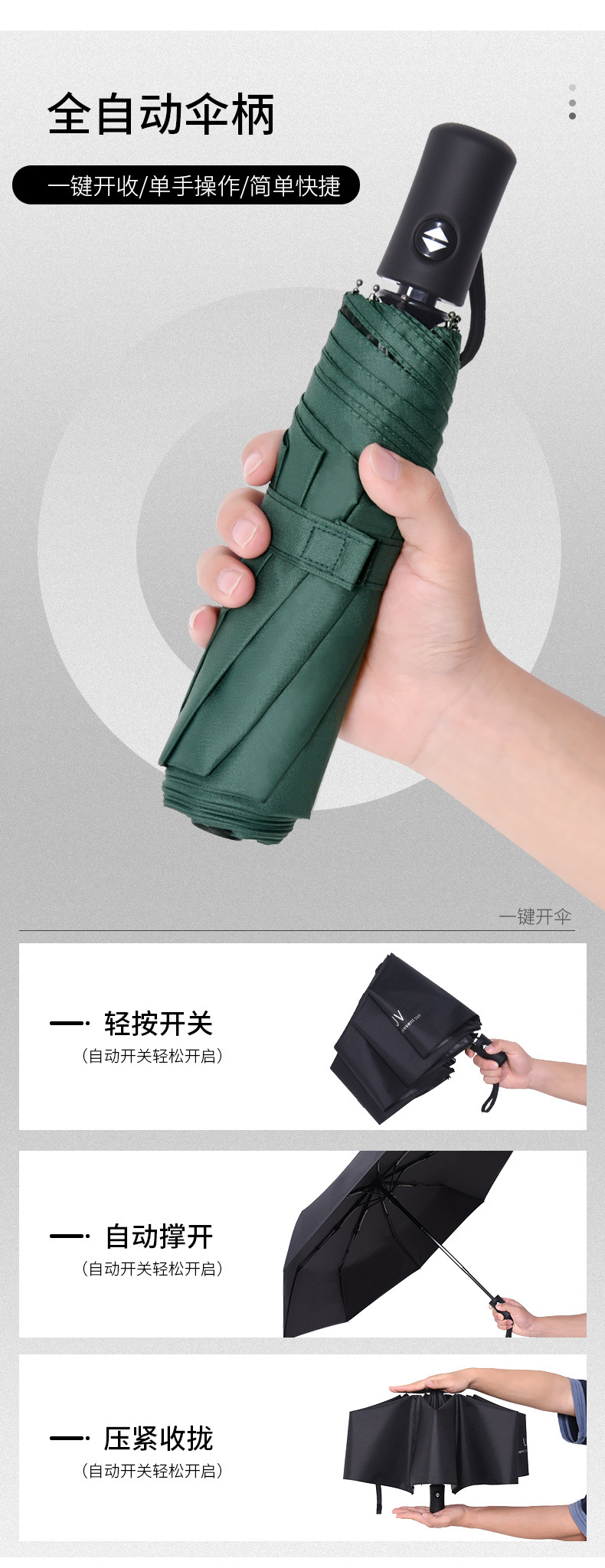 批发雨伞晴雨两用折叠遮阳防晒防紫外线logo广告礼品UV太阳伞详情14