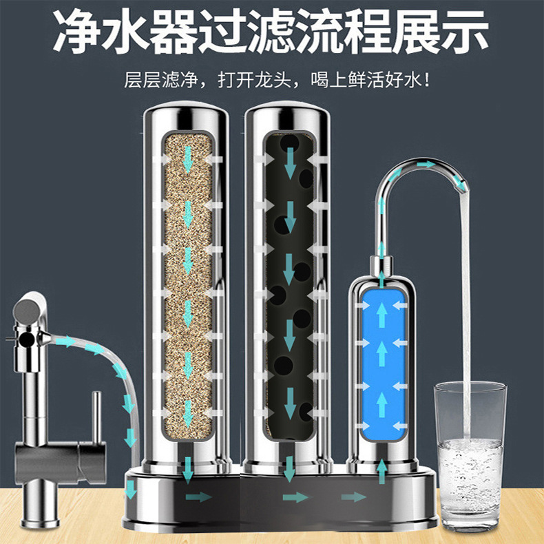 Yikai Steve household kitchen filter stainless steel countertop direct drinking water machine, water purifier, tap water faucet filter pic 21