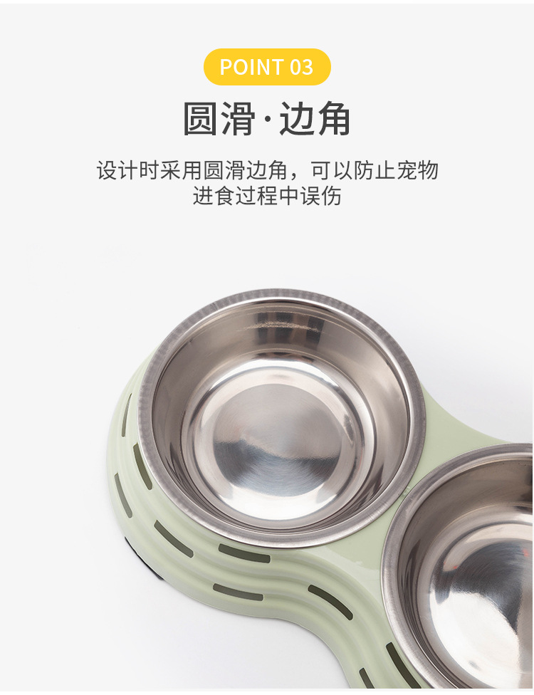 Pet bowl, hollowed-out Great Wall style pet food bowl and tableware, stainless steel bowl pic 10
