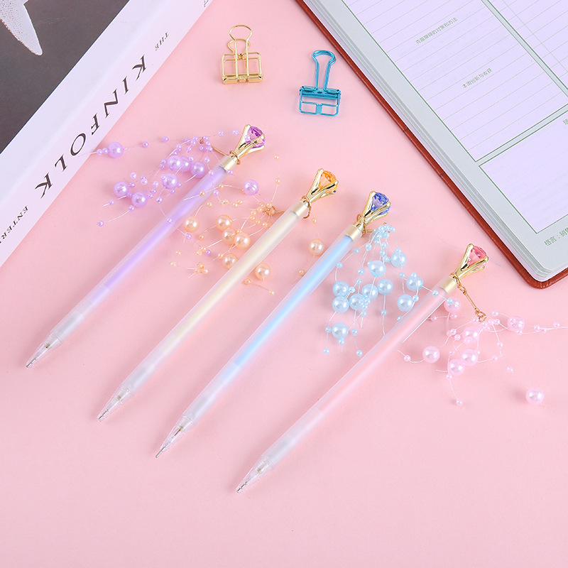 Oufeiya 5380 Diamond and Pearl Pendant, Activity Pencil, Cute and girlish heart Pendant, Mechanical pencil, Office stationery pic 9