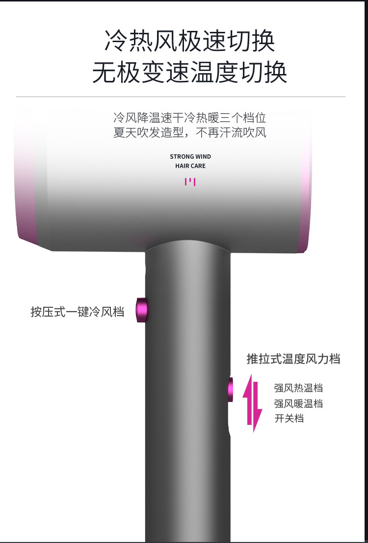 Superior internet-famous hair dryers, household appliances, high-power hammers, blue light hair dryers, gifts, Douyin, one-piece consignment pic 12