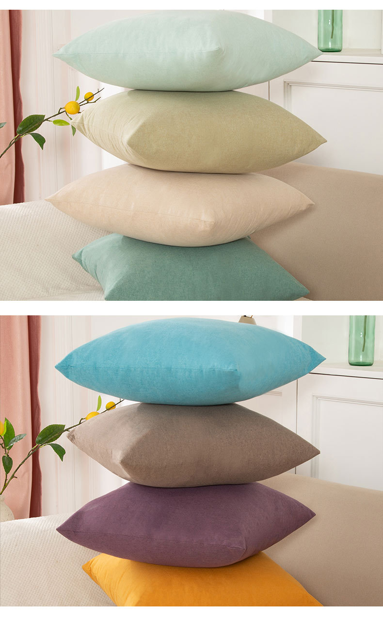 Nordic-style ins throw pillow, linen office sofa cushion, waist pillow, summer cool office cushion pic 14
