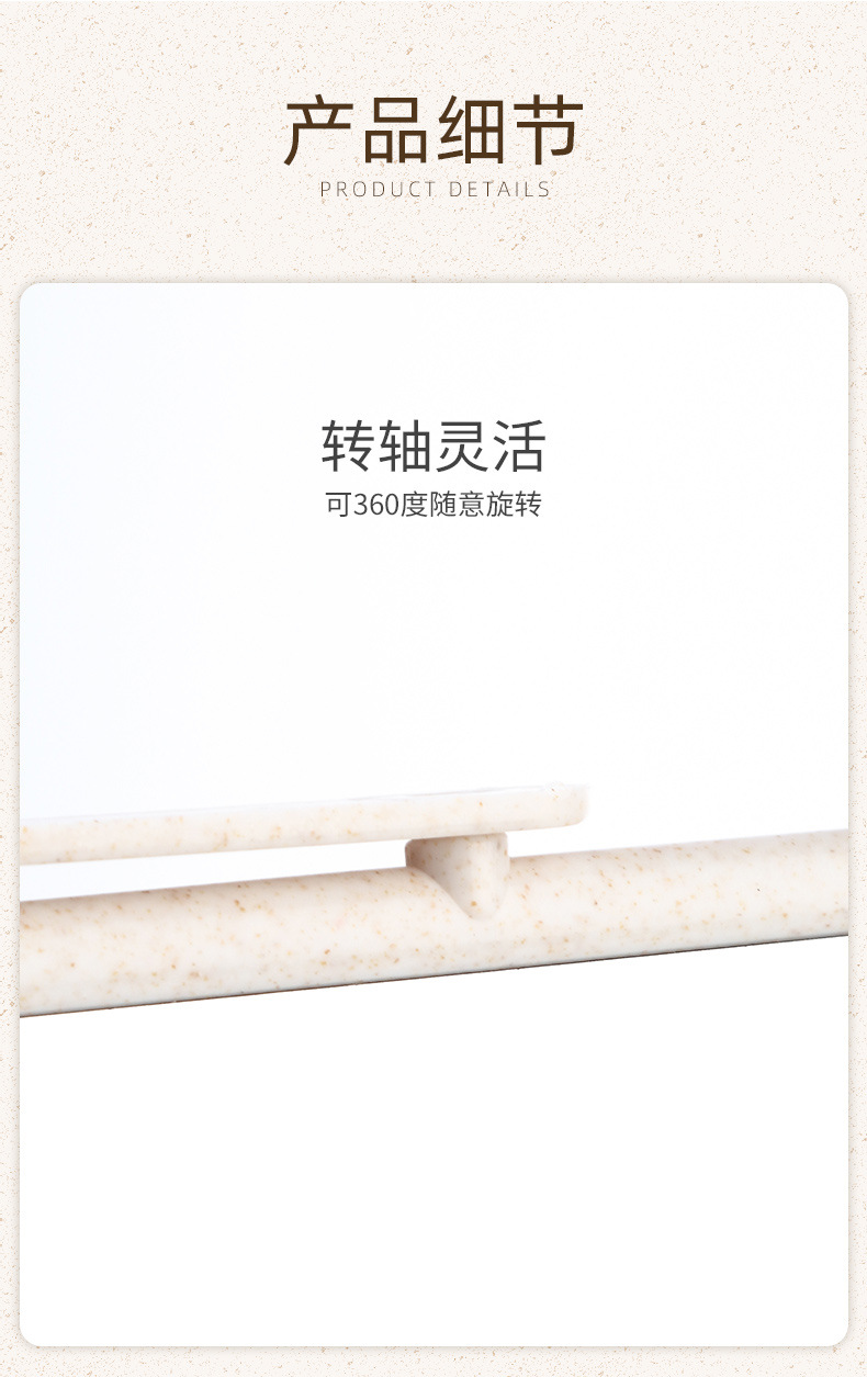 台式双面化妆镜简易梳妆镜子旋转ins风少女公主镜宿舍学生梳妆镜详情13