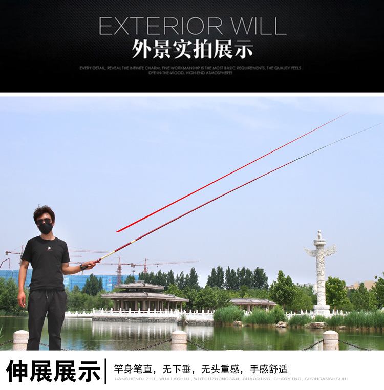 Short-section fishing rods, various fiberglass reinforced plastic stream rods, 3.6-meter short-section fishing rods wholesale, fishing rod handle set pic 12