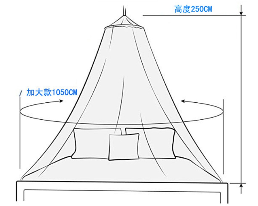 亚马逊公主宫廷吊挂圆顶蚊帐 批发加密折叠床幔 民宿专用防蚊床帐详情1