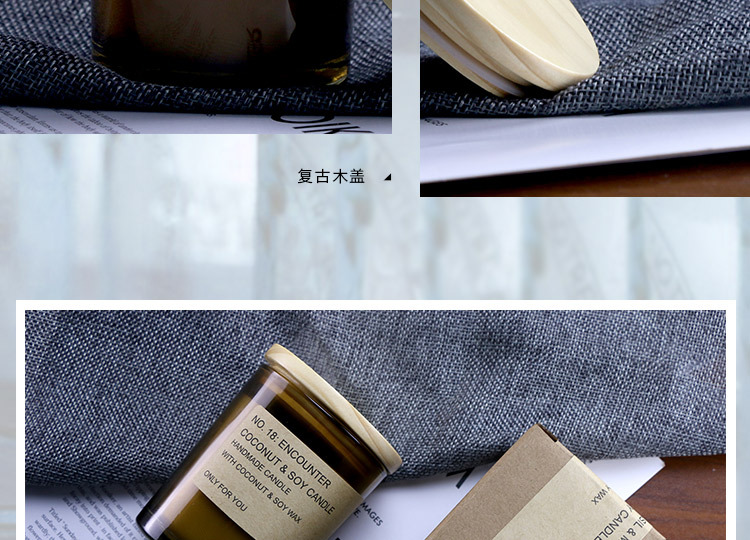 无烟香氛大豆蜡椰子香薰蜡烛玻璃杯批发精油酒店手工伴手礼品批发详情4