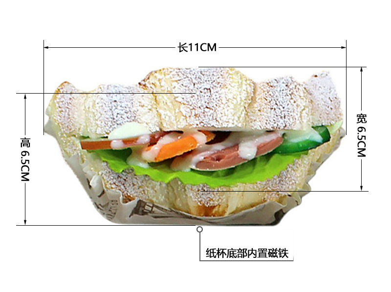 欧式家居摆饰冰箱贴纸面包料理面包多士炉三明治机幼儿教学装饰用品详情2