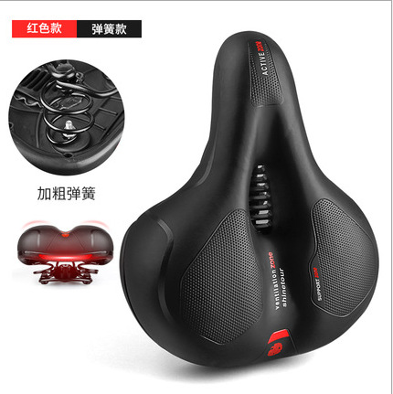 Thickened saddle, mountain bike seat, large rear saddle, soft and comfortable seat, cycling equipment accessories pic 9