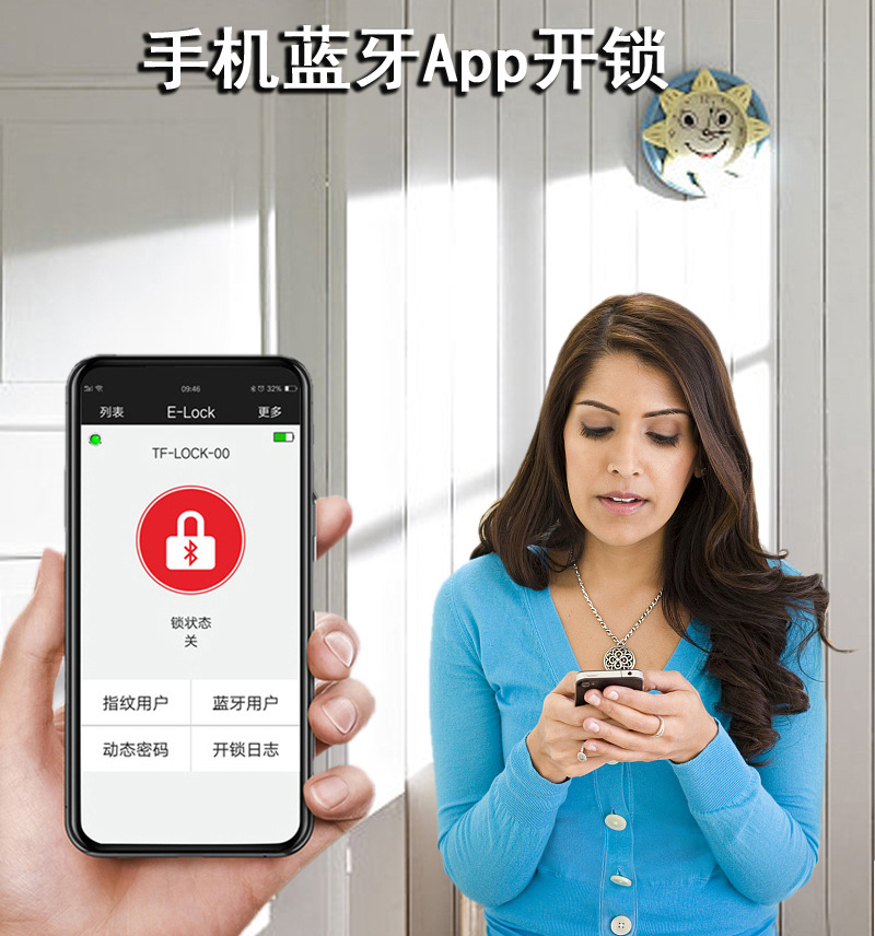 Tuya smart fingerprint lock handle password lock wholesale wooden door fingerprint lock Electronic password Lock Remote smart door lock pic 13