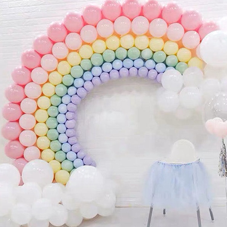 1.5g10寸马卡龙气球批发厂家生日氛围布置婚礼婚庆装饰糖果色乳胶详情2