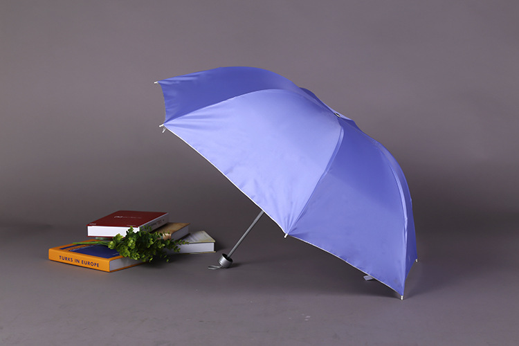 厂家批发创意三折倒杆银胶伞晴雨两用礼品雨伞广告伞可做logo详情6
