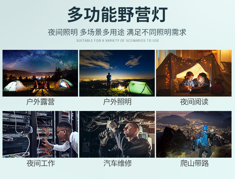 Factory wholesale of rechargeable bulbs, LED emergency lights, night market and street stall special lights, stall setting magic tools, camping emergency lighting pic 3