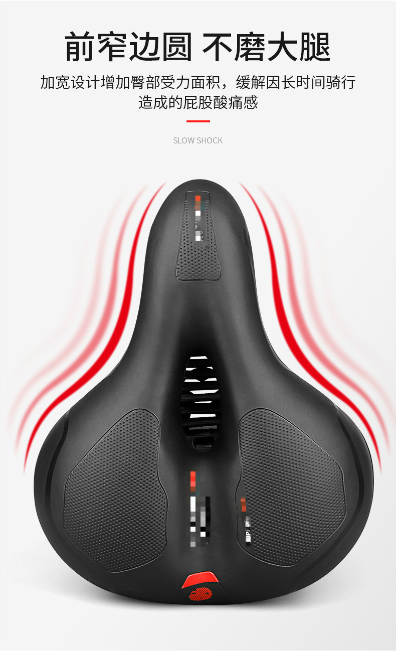 Thickened saddle, mountain bike seat, large rear saddle, soft and comfortable seat, cycling equipment accessories pic 2