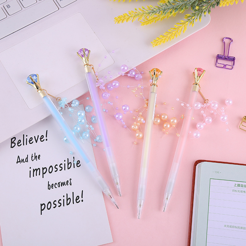 Oufeiya 5380 Diamond and Pearl Pendant, Activity Pencil, Cute and girlish heart Pendant, Mechanical pencil, Office stationery pic 8