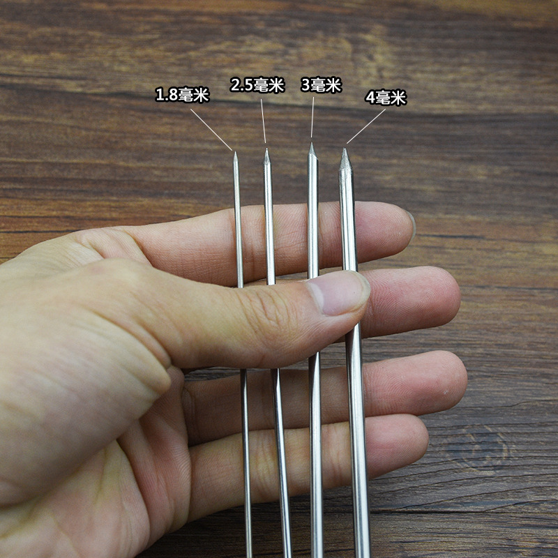 现货批发烤鸭缝尾针 不锈钢烧鸭针 封口叉烧鹅 带圈串卤鸭脖针详情3