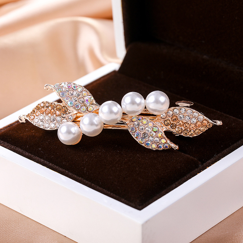 发夹高级感小香风马尾夹女士超闪轻奢水钻顶夹水晶盘发后脑勺头饰详情20