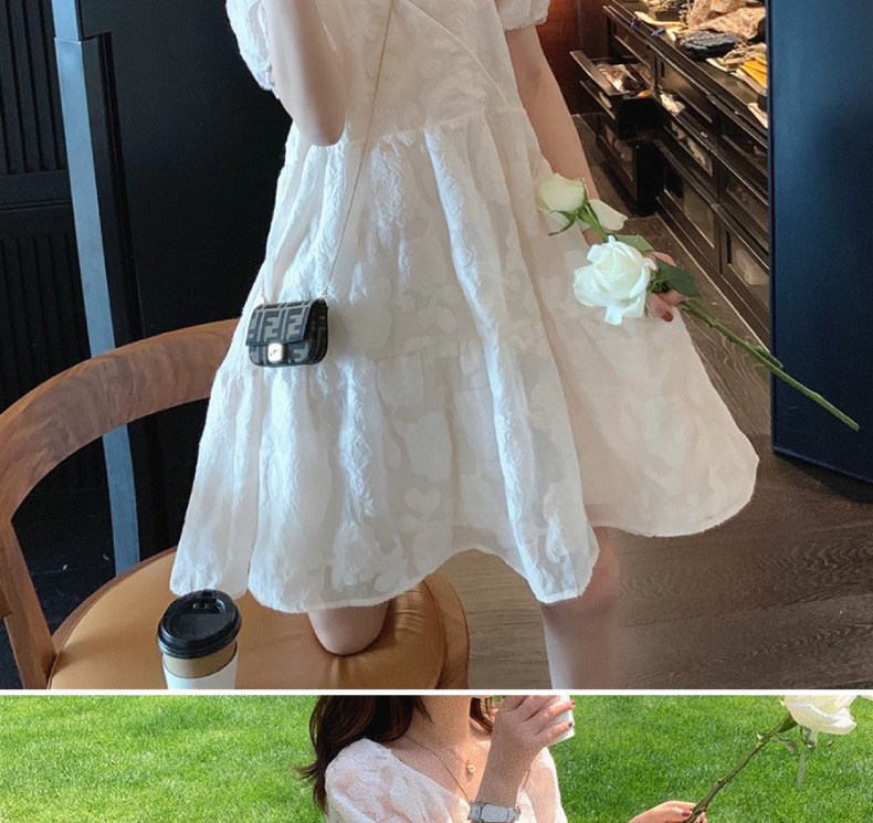 欧根纱浮雕提花纱剪花纱面料挺括蓬蓬裙连衣裙衬衣布料春夏花朵详情20