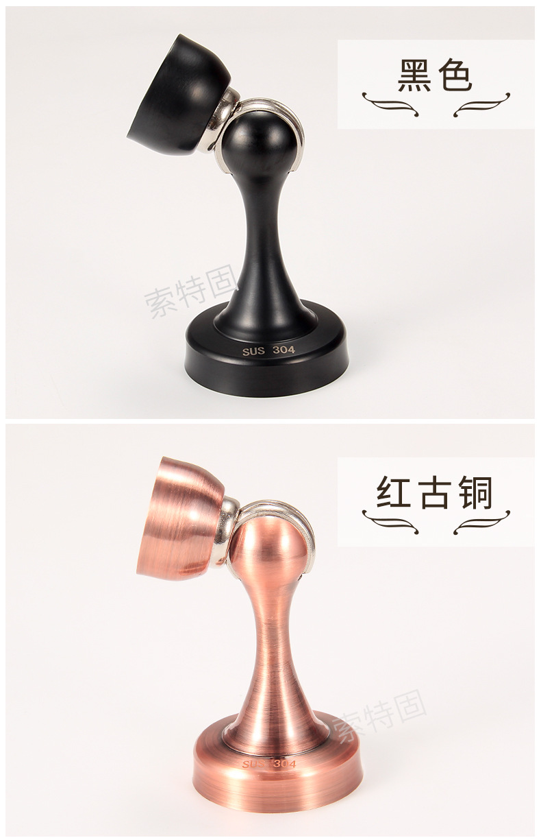 304不锈钢门吸 免打孔强磁防撞门挡卧室卫生间新款磁性防盗门墙吸详情16