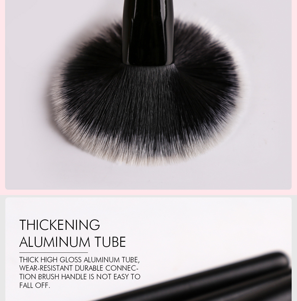 卓尔雅迷你化妆刷套装修容粉底液旅行便携黑色软毛美容护肤彩妆工具详情9