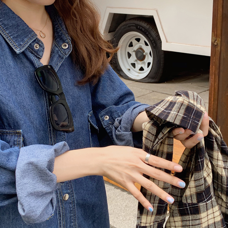 Real photos of homemade long-sleeved denim dress with a design sense, a Korean version slimming dress for women in stock pic 15