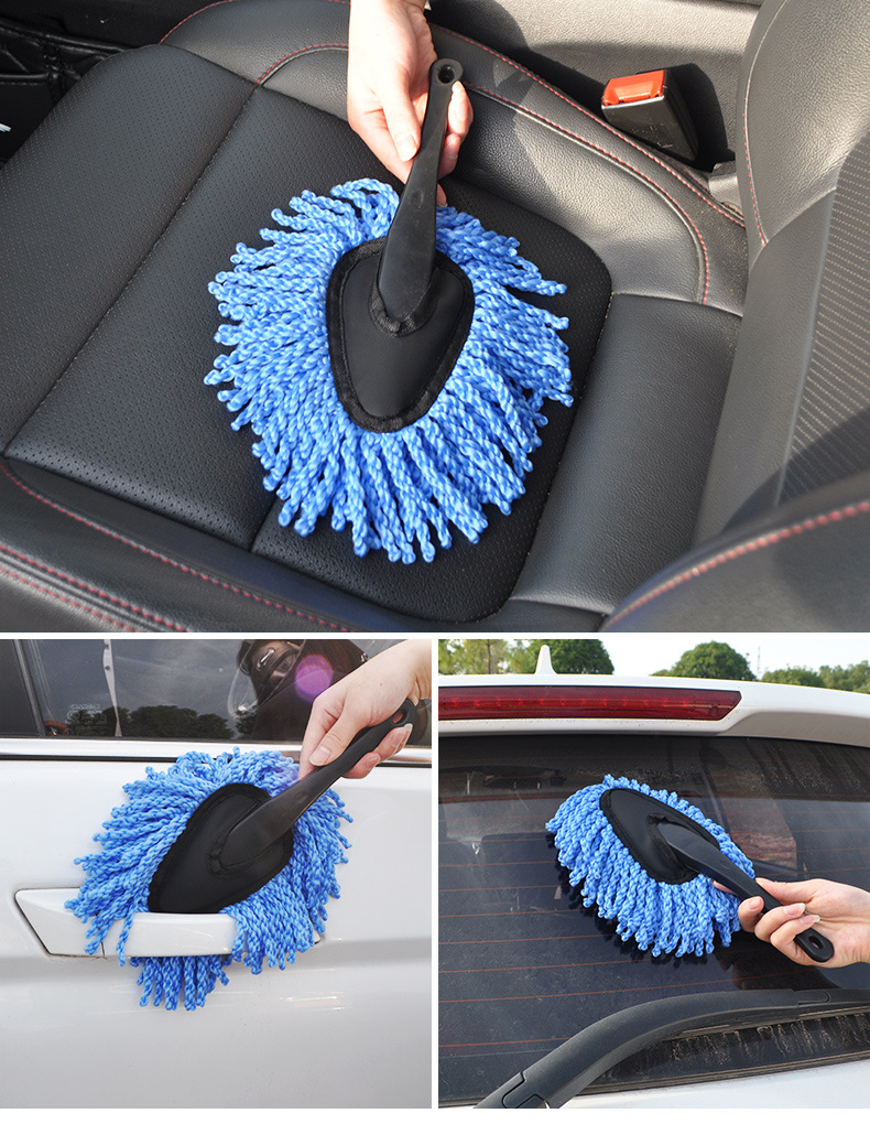 洗车专用拖把长柄伸缩汽车除尘掸刷子车载蓝蜡拖清洁擦车工具用品详情18
