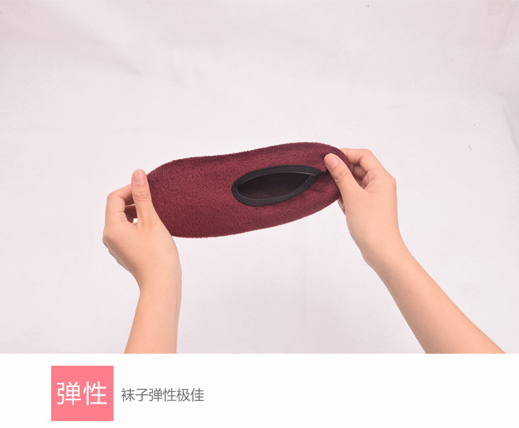 秋冬早教女士袜子 加绒防滑地板袜不倒绒成人加厚点胶袜套批发详情4