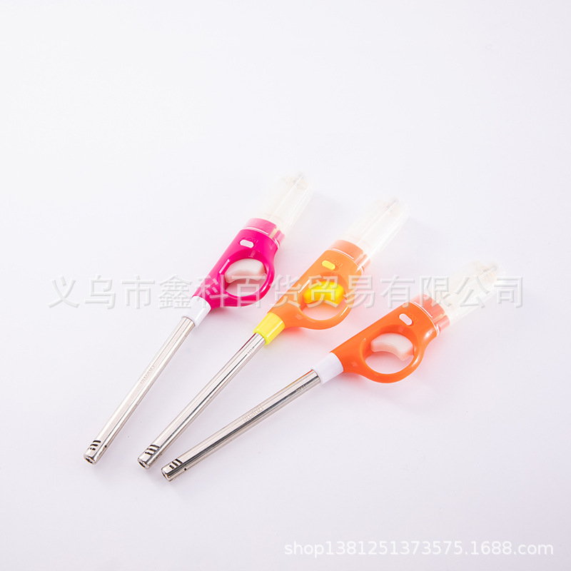 厂家直供厨房煤气灶点火器迷你加长明火打火机充气透明便携点火器详情10