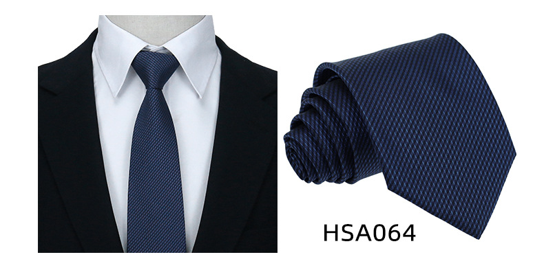 男士高级商务领带制服西装休闲7.5cm宽涤丝婚礼伴郎手打格子领带详情32