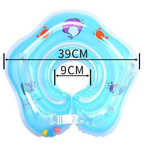 Adjustable baby swimming rings, inflatable thickened double airbag swimming rings, anti-backtilt, bell neck rings wholesale pic 5
