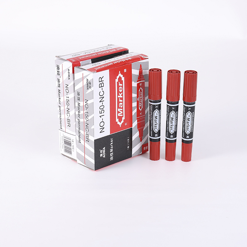150 double-headed oil-based black marker pen, large-capacity marking color big-headed pen, logistics mark quick-drying marker pen pic 14