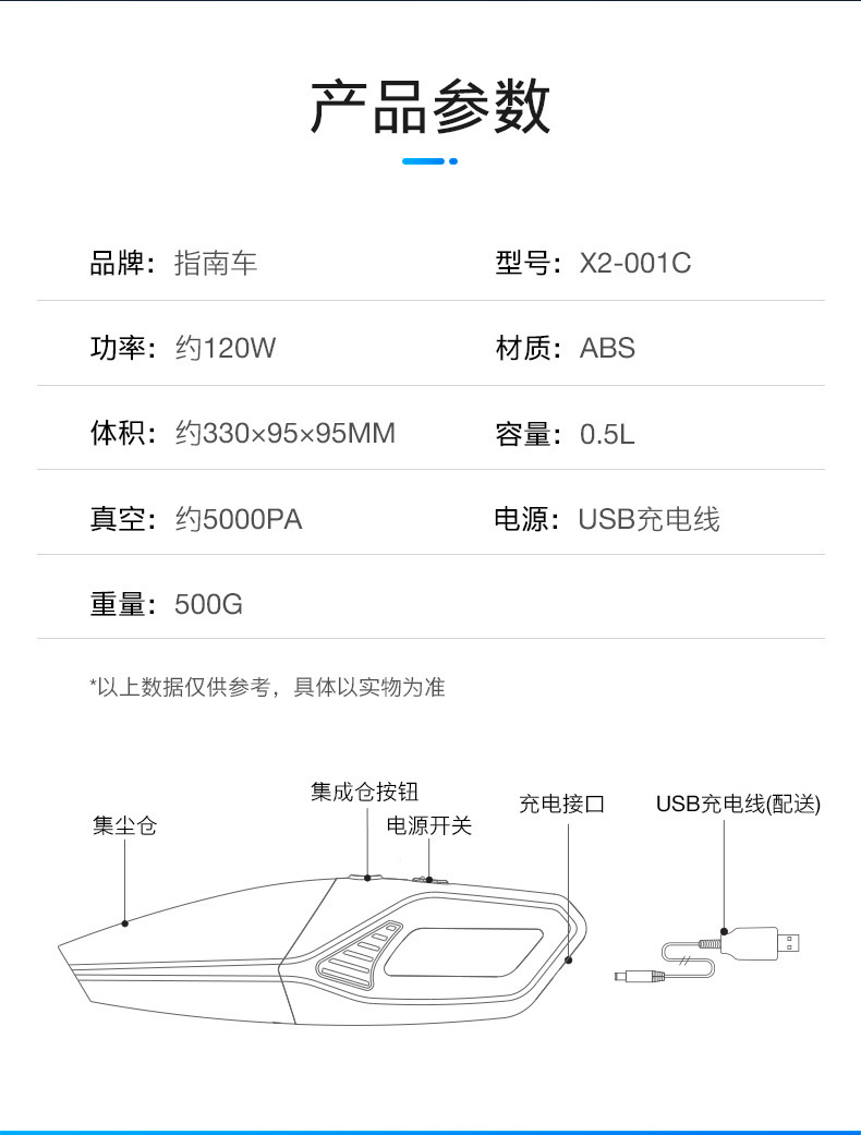 Powerful car vacuum cleaner, wireless charging vacuum cleaner, dual-purpose car and household handheld vacuum cleaner pic 15