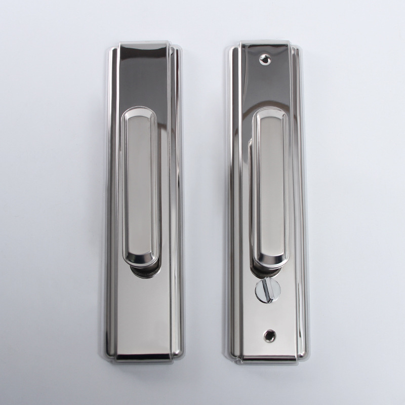 Multi-functional door lock, stainless steel bright surface handle, multi-functional anti-theft door, no left or right hardware door handle pic 1