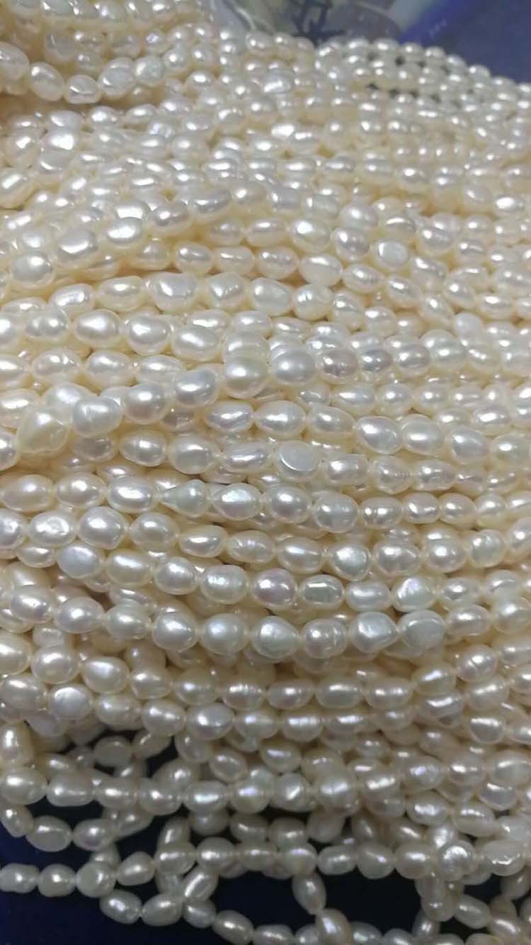 天然淡水珍珠巴洛克强光小石头造型随形直孔珍珠手工diy材料配件详情19