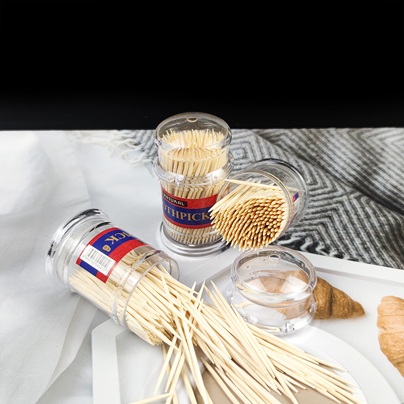 Wholesale of high-end street toothpicks from Baota cylinders, portable bamboo two-end disposable household toothpicks manufacturer pic 5