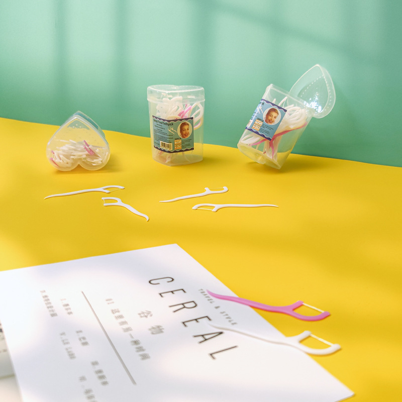 Love dental floss box, disposable plastic toothpicks, dental care, portable dental floss sticks, family floss picks pic 12